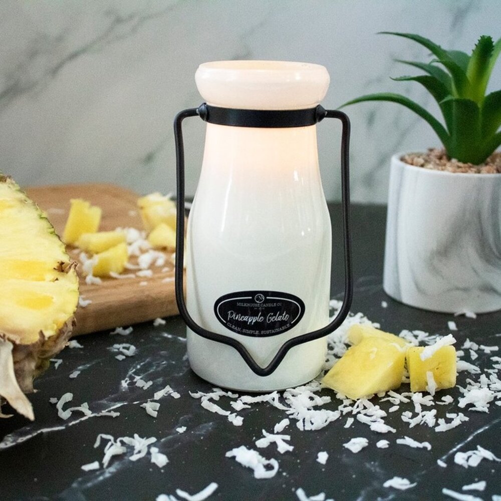 Milk Bottle Candle - Pineapple Gelato